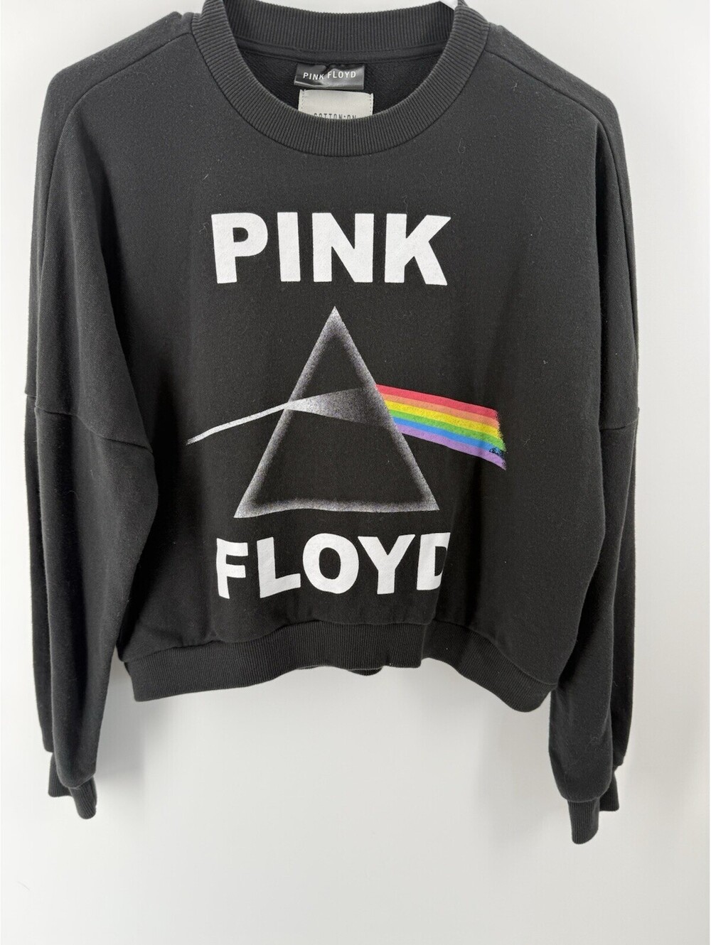 Cotton On Pink Floyd Black Graphic Print Crewneck Pullover Sweatshirt XXS